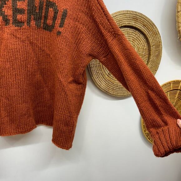Wooden Ships Paola Buendia Cozy Crew Neck Oversized Weekend Knit Sweater S/M - Picture 5 of 7